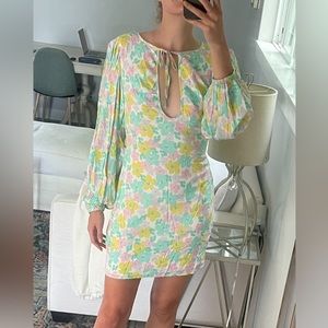 Sabo Skirt size medium floral long sleeve dress